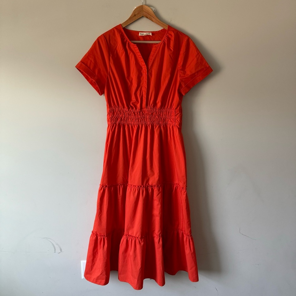 Elegant Red Midi Dress